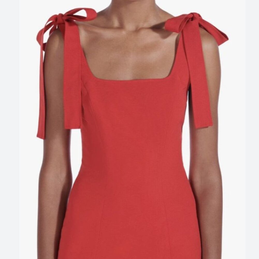 Staud Abbi Dress - Red (Size 10)
